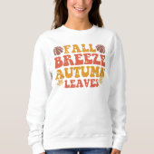 SWEATSHIRT AUTOMNE THÈME RÉTRO FALL BREEZE AUTOMNE FEUILLES (Devant)