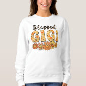 SWEATSHIRT AUTOMNE THÈME RETRO SUPER BLESSED GIGI (Devant)