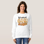 SWEATSHIRT AUTOMNE THÈME RETRO SUPER BLESSED GIGI (Devant entier)