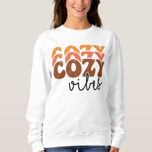 SWEATSHIRT AUTOMNE THÈME RÉTRO TOMBER COSY VIBES (Devant)