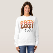 SWEATSHIRT AUTOMNE THÈME RÉTRO TOMBER COSY VIBES (Devant entier)