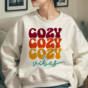 SWEATSHIRT AUTOMNE THÈME RÉTRO TOMBER COSY VIBES