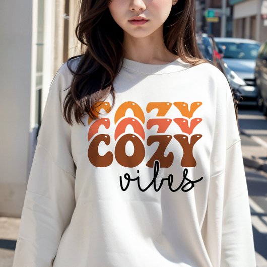 SWEATSHIRT AUTOMNE THÈME RÉTRO TOMBER COSY VIBES