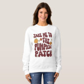 SWEATSHIRT AUTOMNE THEMED M'EMMENER AU PATCH CITROUILLE (Devant entier)