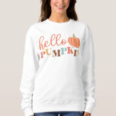 SWEATSHIRT AUTOMNE THEMME HELLO CITROUILLE (Devant)