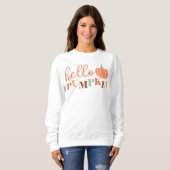 SWEATSHIRT AUTOMNE THEMME HELLO CITROUILLE (Devant entier)
