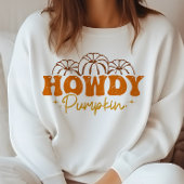 SWEATSHIRT AUTOMNE THEMME HOWDY CITROUILLE