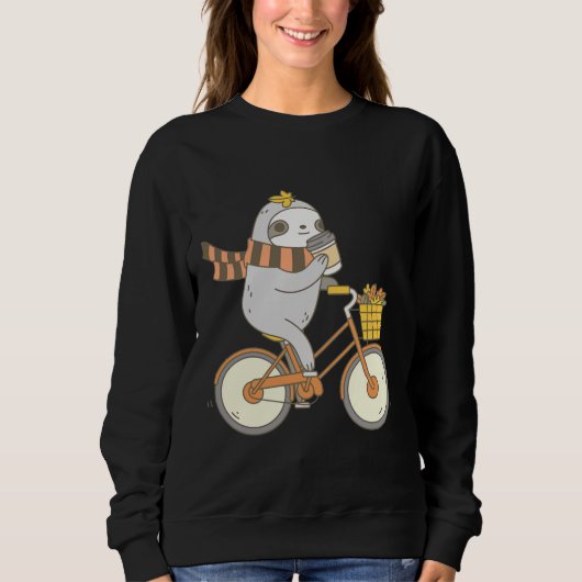 Sweatshirt Automne Vélo Sloth (Devant)