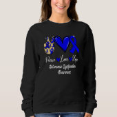 Sweatshirt Autonomic Dysfunction Awareness Peace Love Hope Bl (Devant)