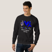 Sweatshirt Autonomic Dysfunction Awareness Peace Love Hope Bl (Devant entier)