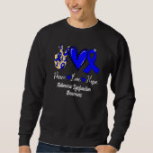 Sweatshirt Autonomic Dysfunction Awareness Peace Love Hope Bl (Devant)