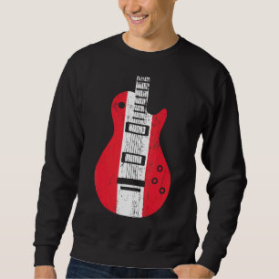 Sweatshirt Autriche Guitare Drapeau Musicien Vintage
