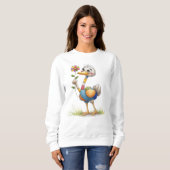 Sweatshirt Autruche mignonne (Devant entier)