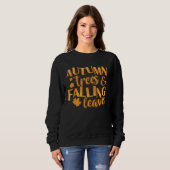 Sweatshirt Autumn Autumn Trees and Falling Leaves (Devant entier)