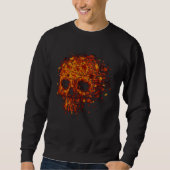 Sweatshirt Autumn Skull Shape Fall Leaves Graphics Halloween (Devant)