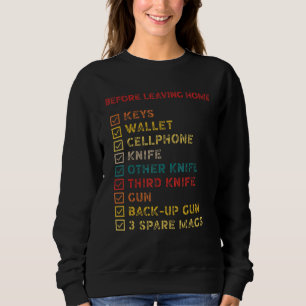 Sweatshirt Avant de quitter Accueil Touches Portefeuille Cout