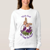 Sweatshirt Avec Dieu Papillon Fleur Art Inspiration (Devant)