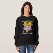 Sweatshirt Avec glace rétro dessert (Devant entier)