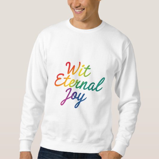 Sweatshirt Avec la joie éternelle - Arc-en-ciel (Devant)