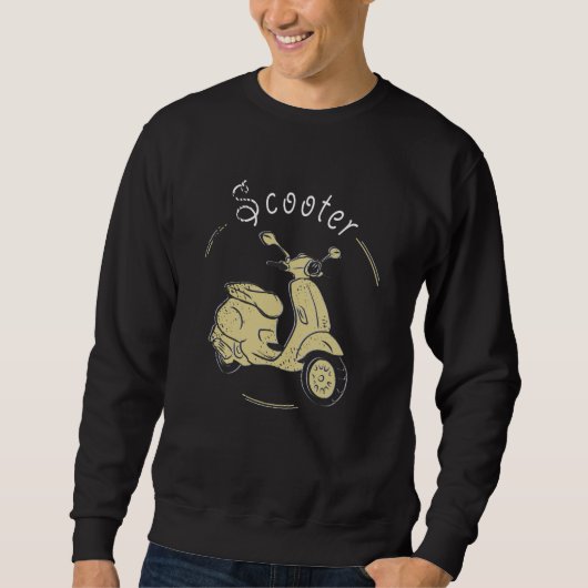 Sweatshirt Avec Le Scooter À Travers Le Monde (Devant)
