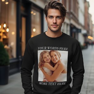 Sweatshirt avec photo personnalisée et texte perso