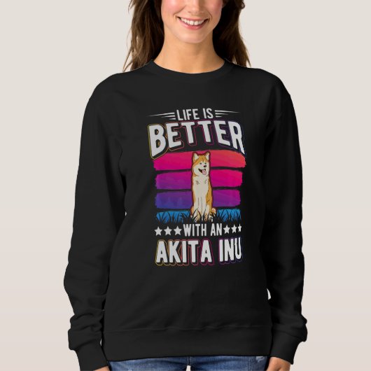 Sweatshirt Avec un Akita Inu (Devant)