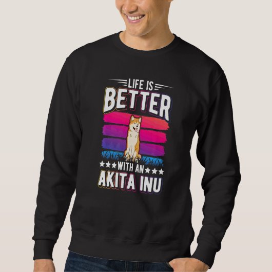 Sweatshirt Avec un Akita Inu (Devant)
