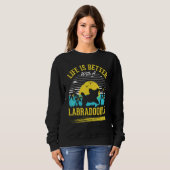 Sweatshirt Avec un labradoodle (Devant entier)
