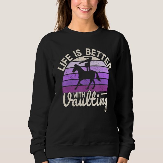 Sweatshirt avec Vaulting acrobatics retro voûte fille (Devant)
