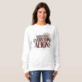 Sweatshirt Avec vous, tout s'aligne, Saint-Valentin Femmes (Devant entier)
