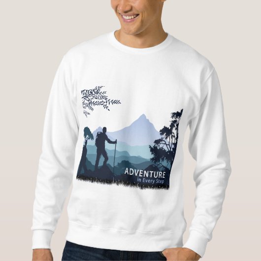 Sweatshirt Aventure Randonnée, Aventure à chaque étape (Devant)