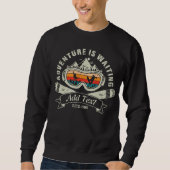 Sweatshirt Aventure Ski Personnalisée Rétro (Devant)