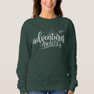 Sweatshirt Aventures Attendent Citation Papier Avion Mignon