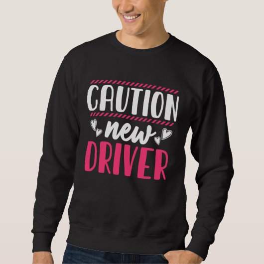 Sweatshirt Avertissement Conducteur École de Conduite Permis (Devant)