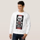 Sweatshirt Avertissement : Peut parler d'hommes blancs d'IA (Devant entier)