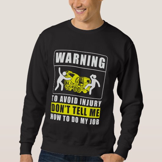 Sweatshirt Avertissement pour éviter les blessures Équipe de (Devant)