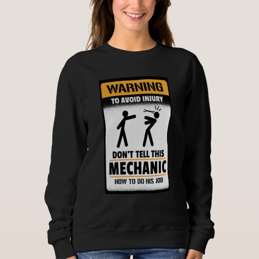 Sweatshirt Avertissement Pour Éviter Une Blessure Ne Dites Ri (Devant)