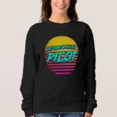 Sweatshirt Aviation Retro Pilot Profession (Devant)