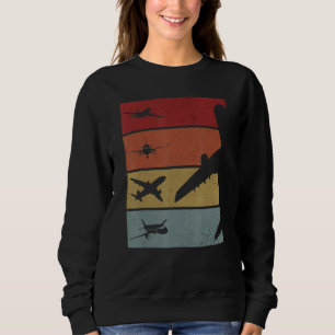 Sweatshirt Avion Pilote Avions Hommes