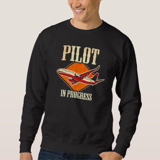 Sweatshirt Avion Pilote Volant 3 (Devant)
