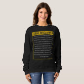 Sweatshirt Avis de non-responsabilité Conversation avocat Dro (Devant entier)