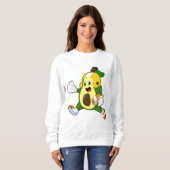 Sweatshirt Avocado au football (Devant entier)