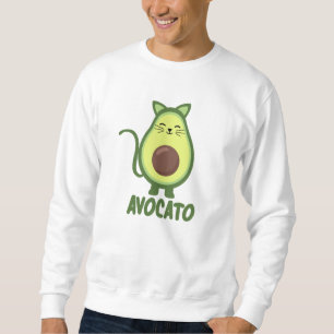 Sweatshirt Avocado Cat Funny Food Kitten Avocato