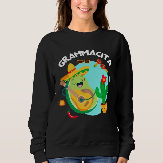 Sweatshirt Avocado Cinco De Mayo Grammacita Guacamole Grandma (Devant)