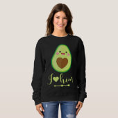 Sweatshirt Avocado couple I love him partner Valentine's Day (Devant entier)