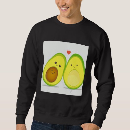 Sweatshirt avocado cute pattern  ilustration (Devant)