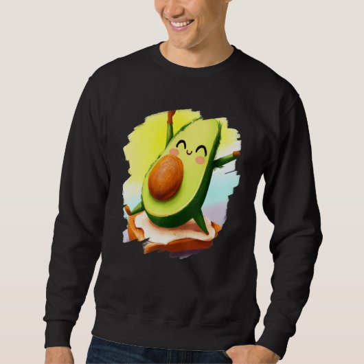 Sweatshirt Avocado Dancing on Toast Cute Avocado Bread Foodie (Devant)