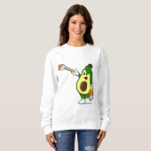 Sweatshirt Avocado en peintre avec pinceau (Devant entier)