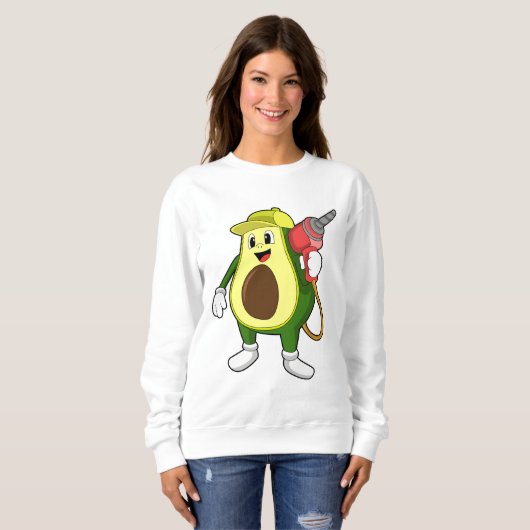 Sweatshirt Avocado en tant que artisan avec exercices (Devant entier)