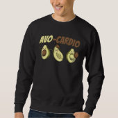 Sweatshirt Avocado Graphic Avo Cardio for a Avacardio Workout (Devant)